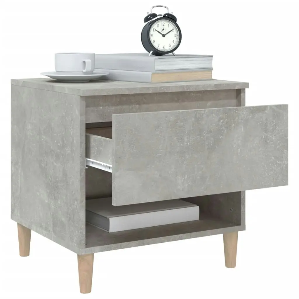 Bedside Tables 2 pcs Concrete Grey 50x46x50 cm Engineered Wood 819541