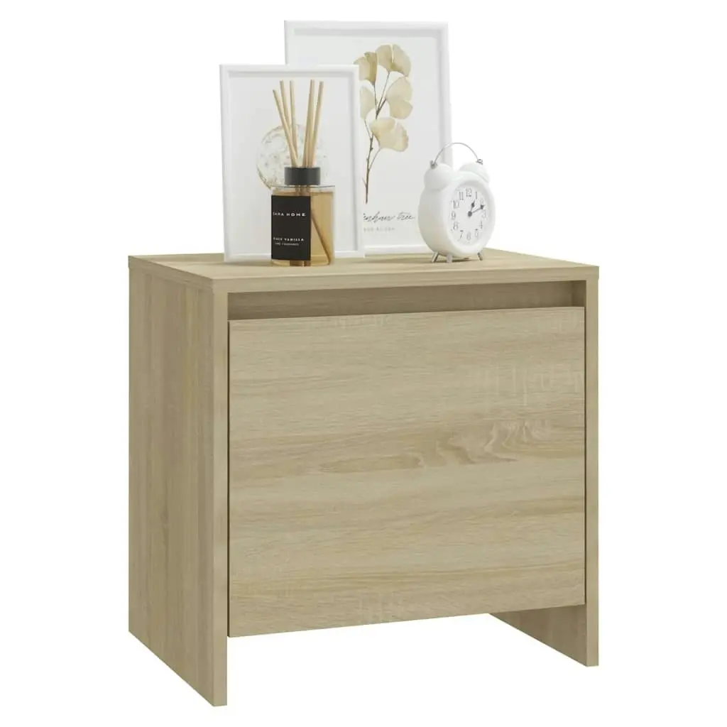 Bedside Cabinets 2 pcs Sonoma Oak 45x34x44.5 cm Engineered Wood 809870