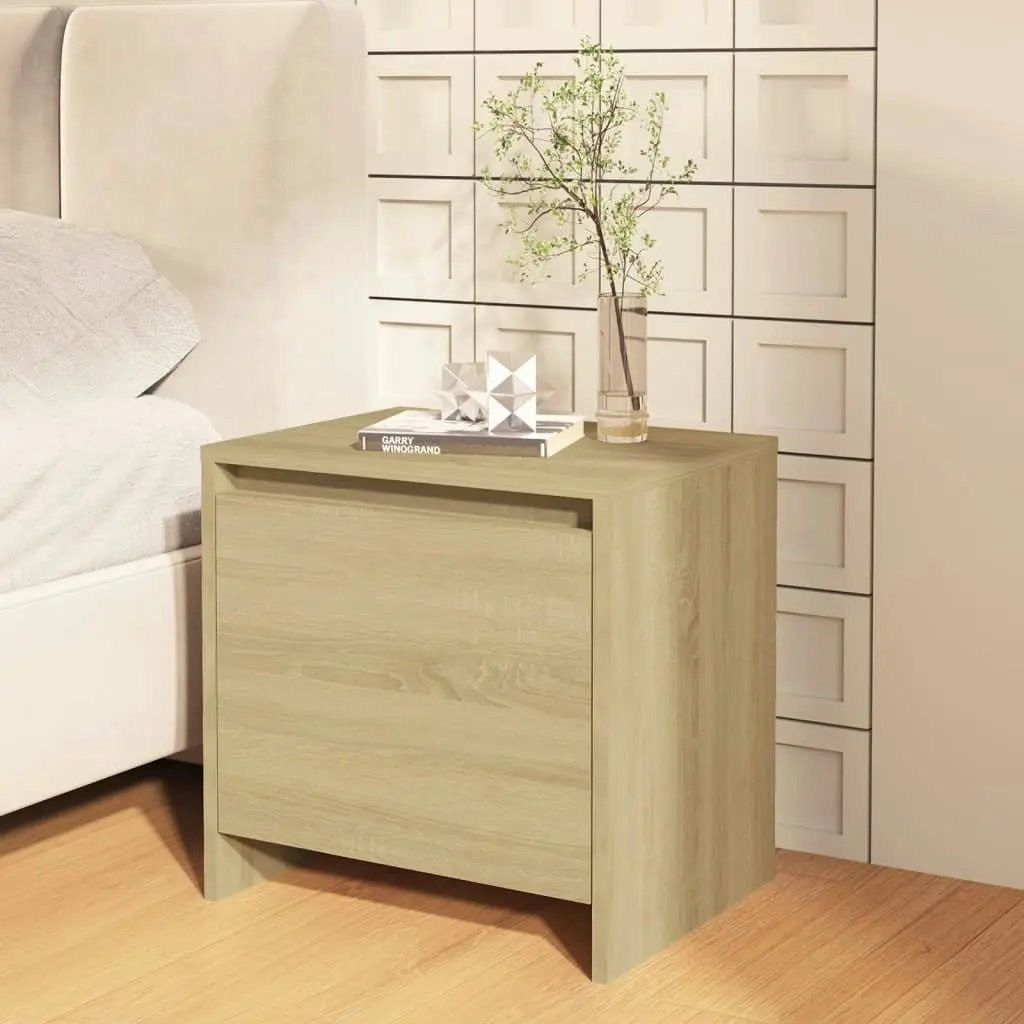 Bedside Cabinets 2 pcs Sonoma Oak 45x34x44.5 cm Engineered Wood 809870