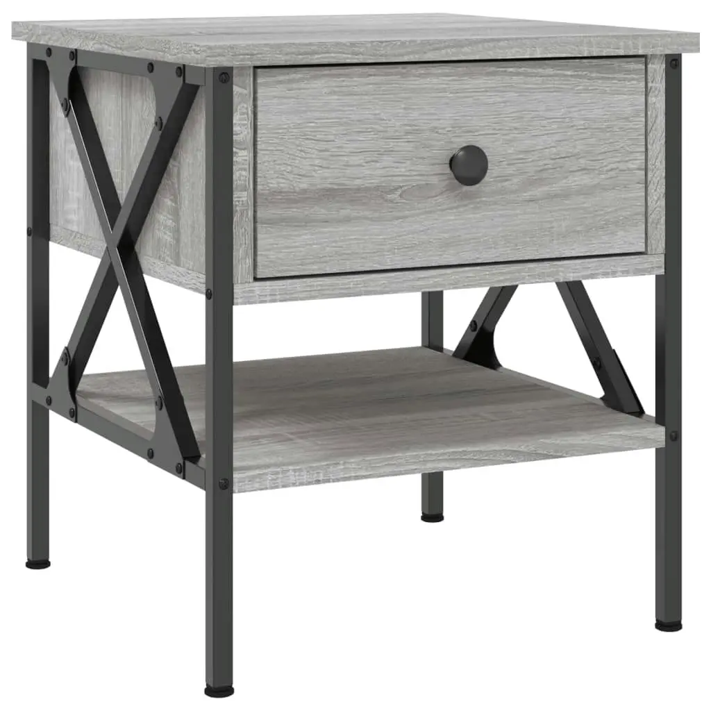 Bedside Tables 2 pcs Grey Sonoma 40x42x45 cm Engineered Wood 825960