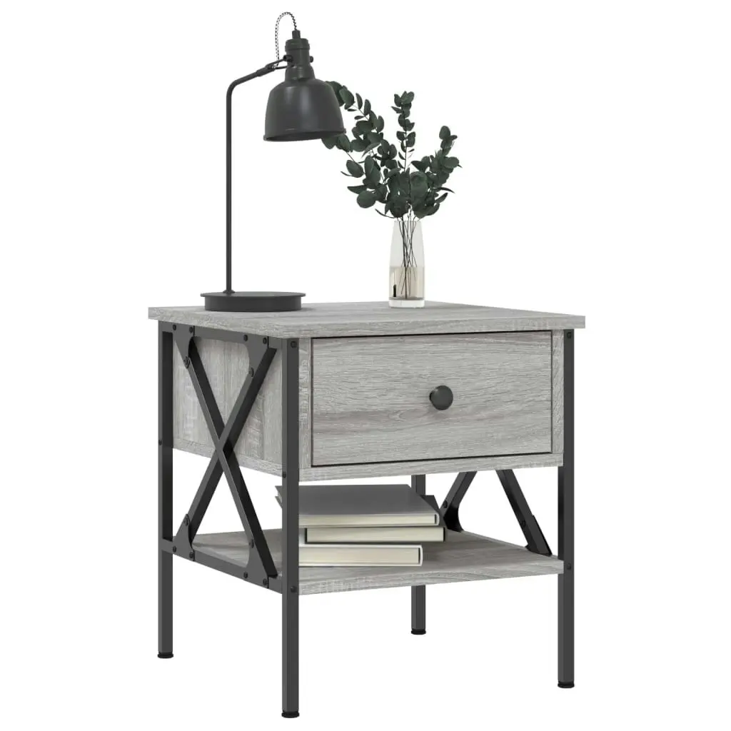 Bedside Tables 2 pcs Grey Sonoma 40x42x45 cm Engineered Wood 825960