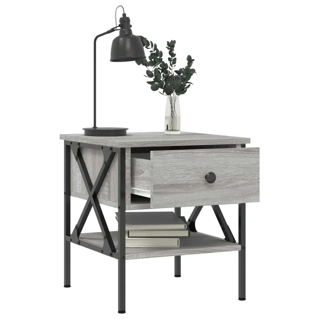 Bedside Tables 2 pcs Grey Sonoma 40x42x45 cm Engineered Wood 825960