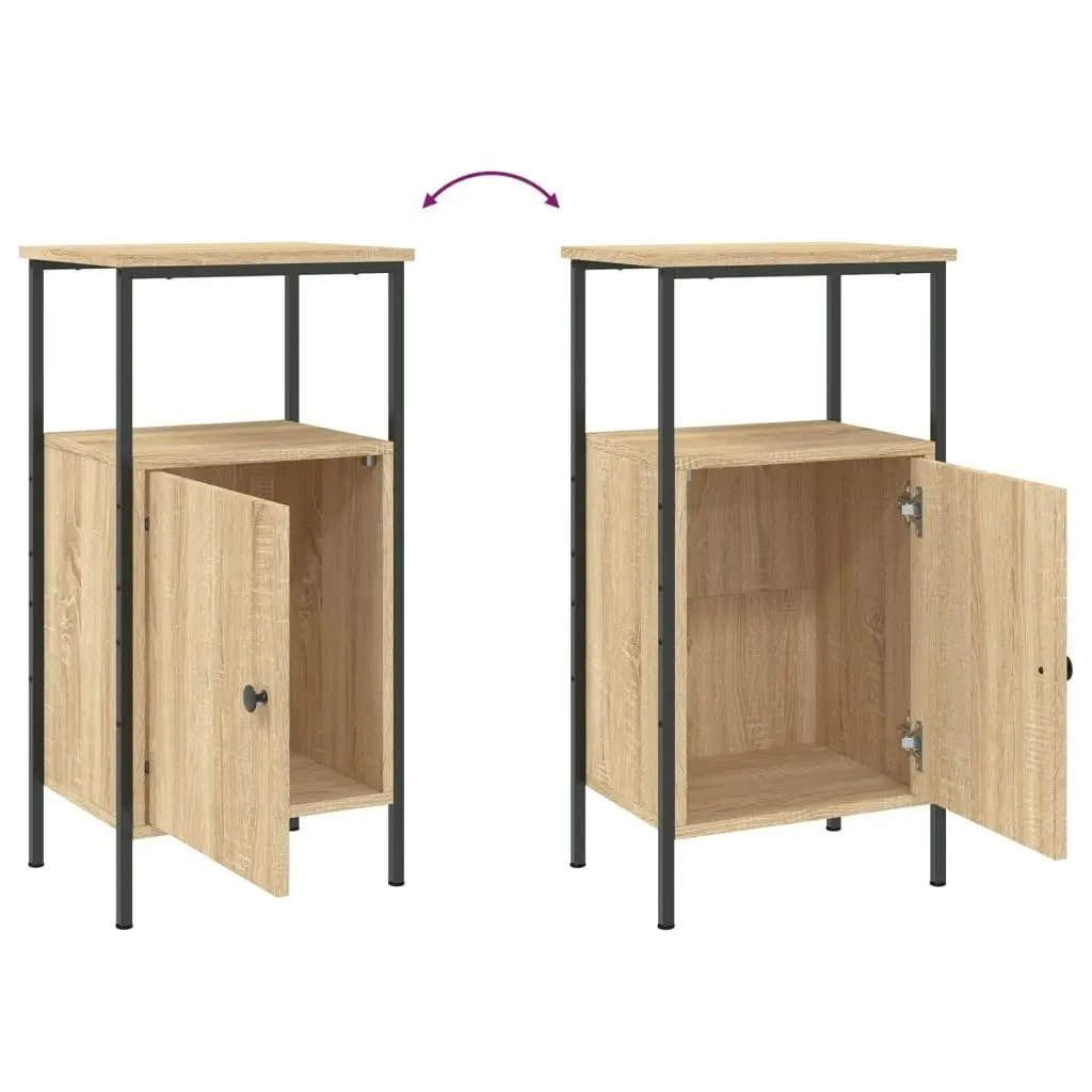 Bedside Cabinets 2 pcs Sonoma Oak 41x31x80 cm Engineered Wood 825926