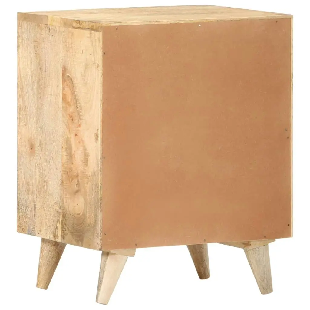 Carved Bedside Cabinet 40x30x50 cm Solid Mango Wood 320232