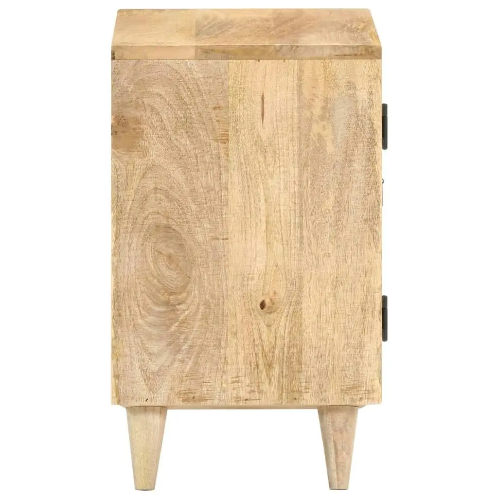 Carved Bedside Cabinet 40x30x50 cm Solid Mango Wood 320232