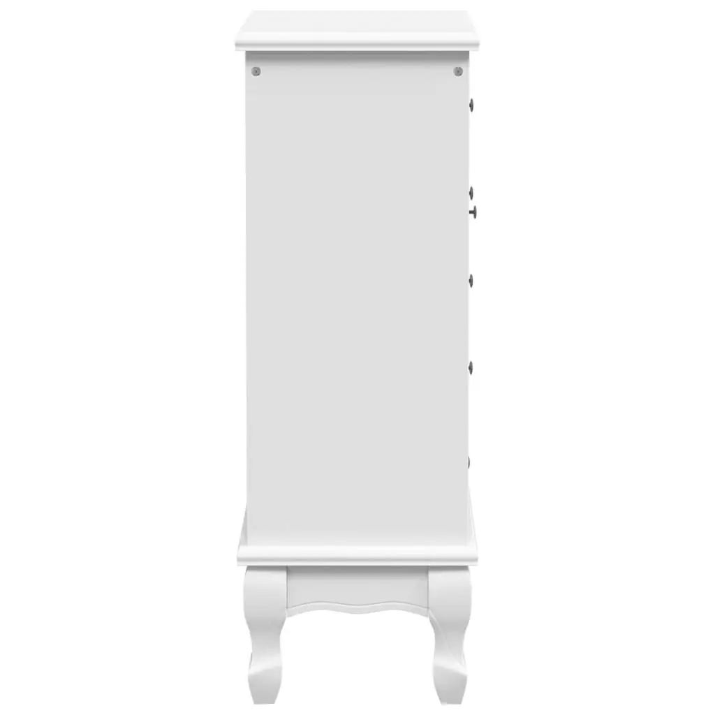 Cabinet with 5 Drawers 2 Shelves White 241150