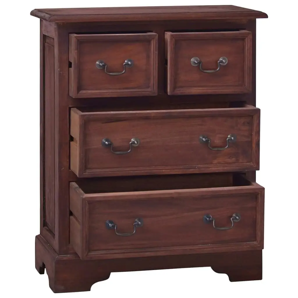 Chest of Drawers Classical Brown Solid Mahogany Wood 288834