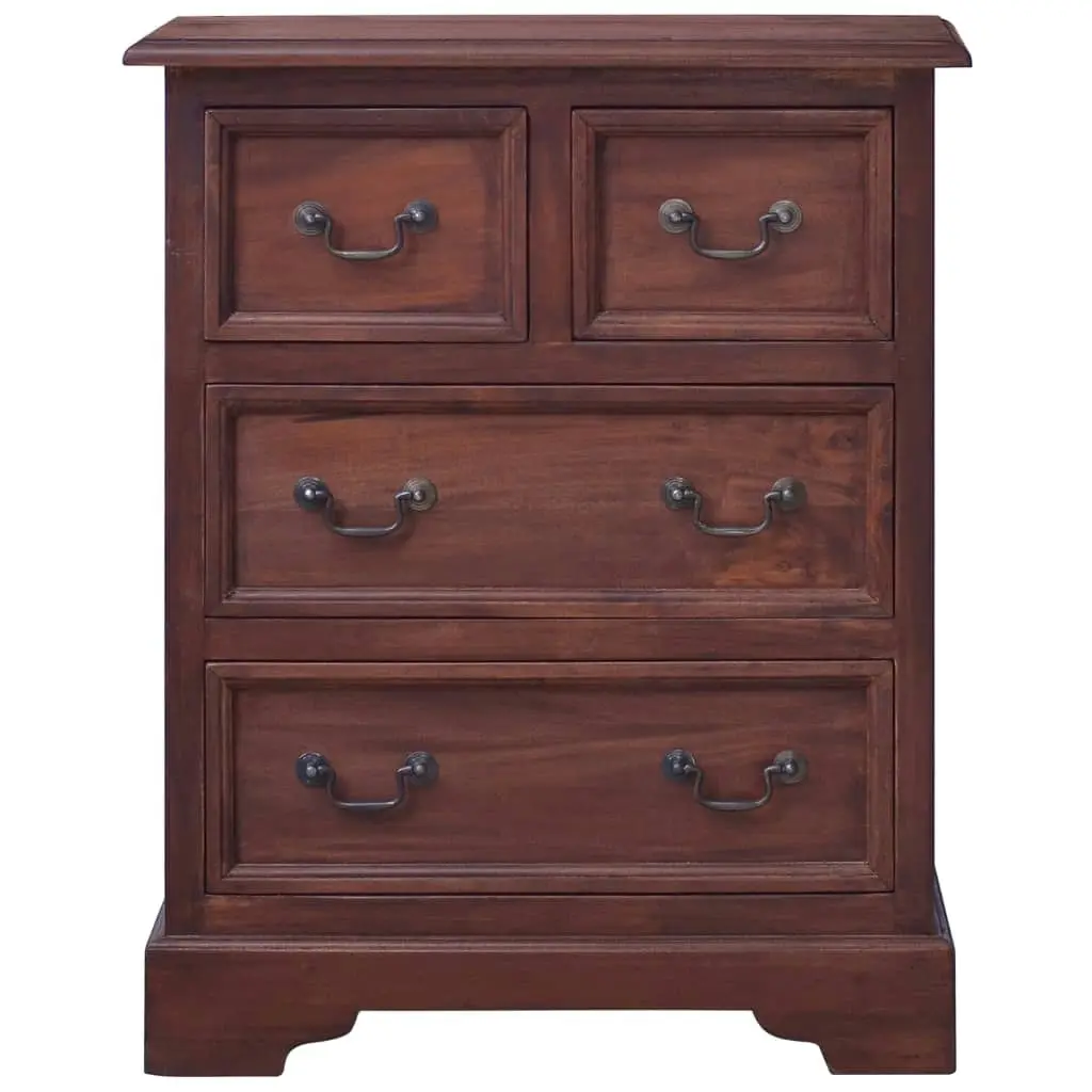 Chest of Drawers Classical Brown Solid Mahogany Wood 288834