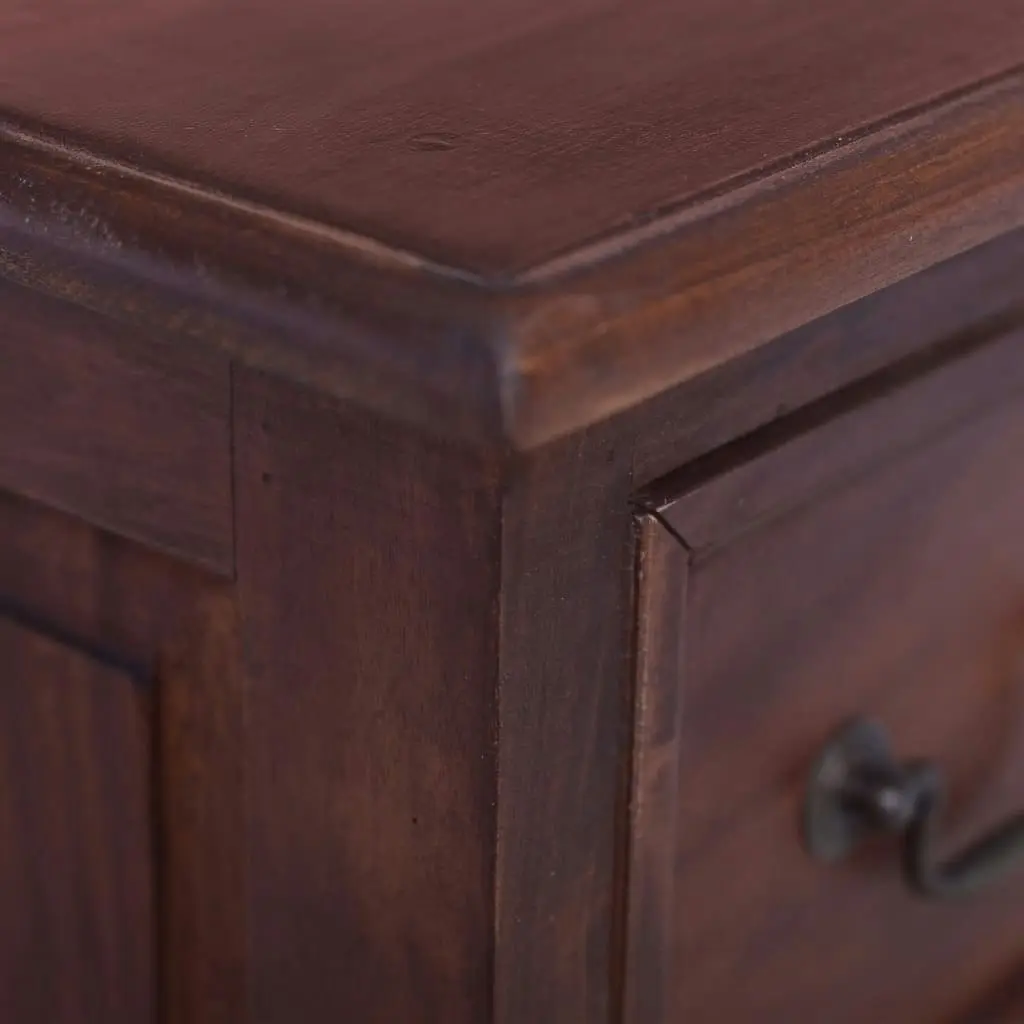 Chest of Drawers Classical Brown Solid Mahogany Wood 288834