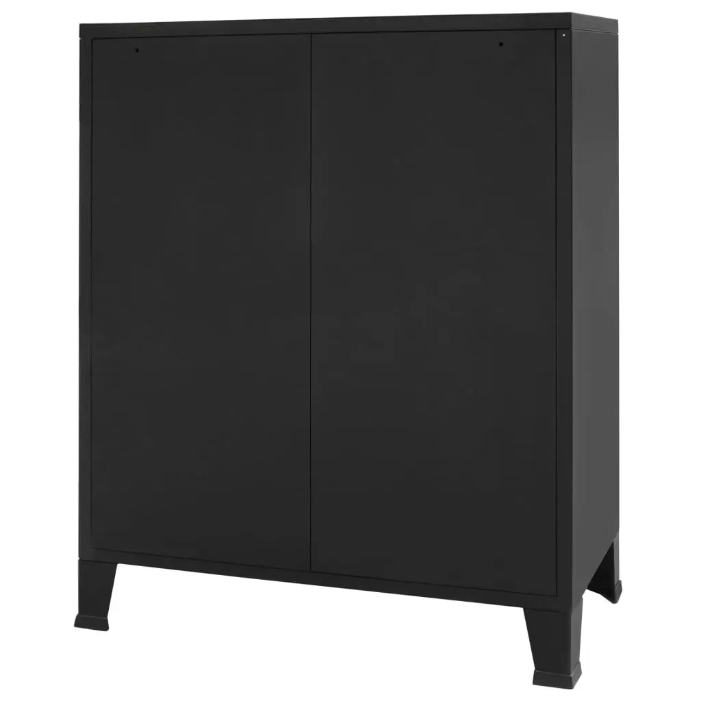 Chest of Drawers Metal Industrial Style 78x40x93 cm Black 245963