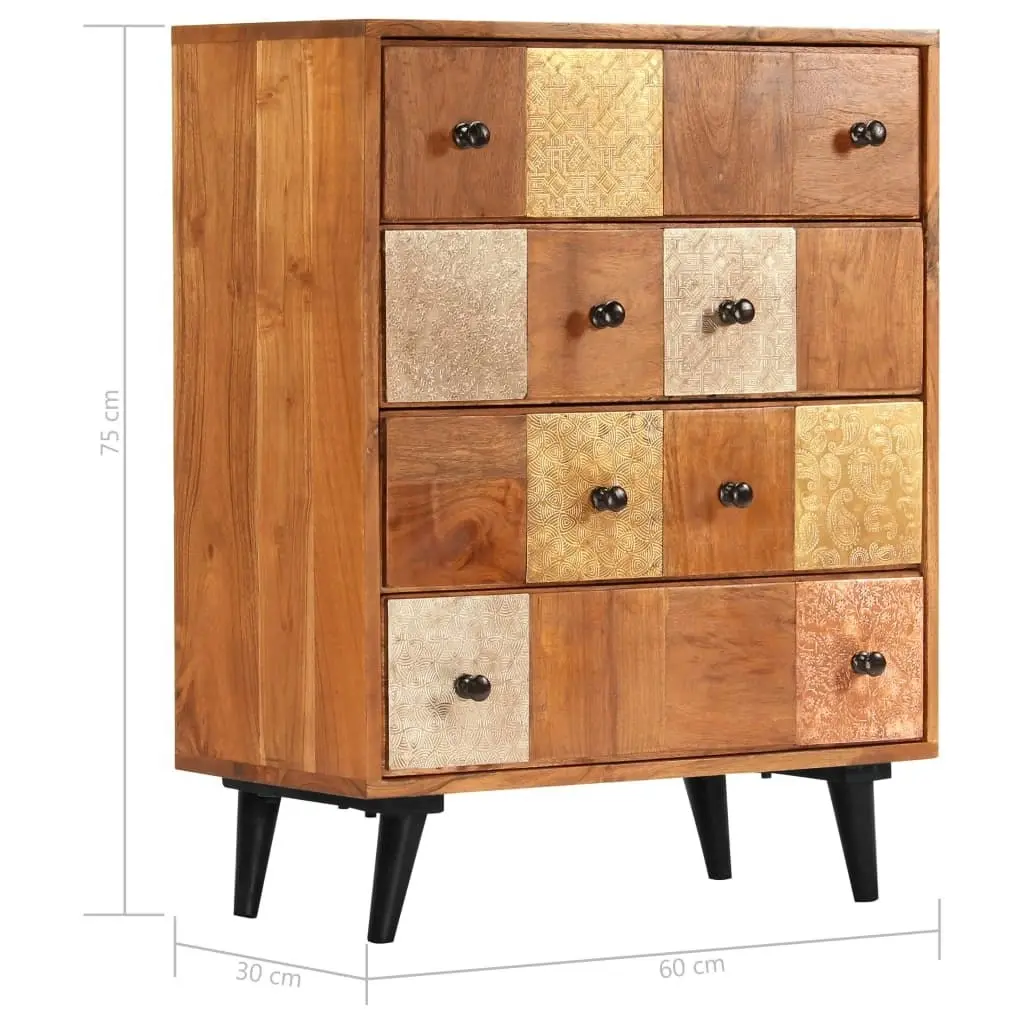 Chest of Drawers 60x30x75 cm Solid Acacia Wood 247681