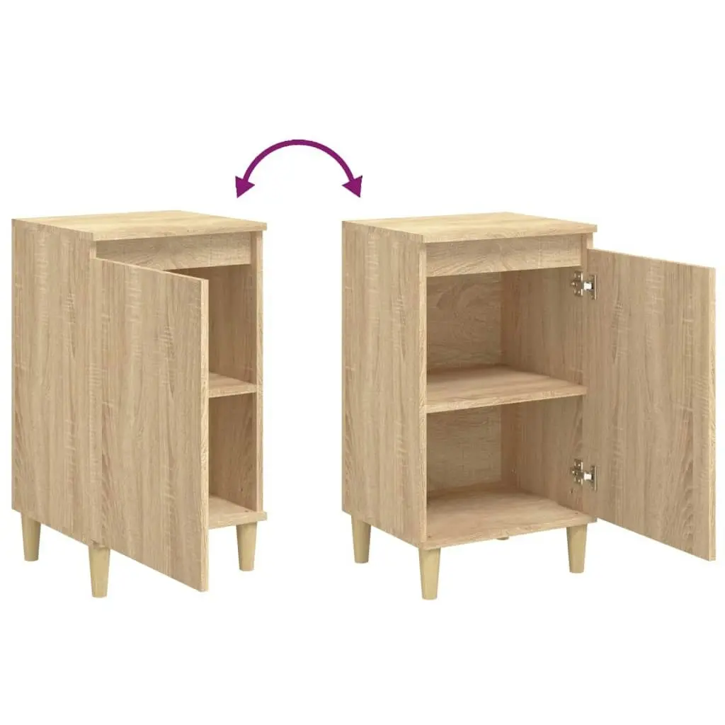 Bedside Cabinets 2 pcs Sonoma Oak 40x35x70 cm Engineered Wood 819635