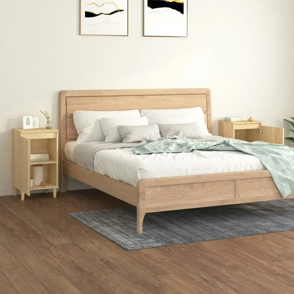 Bedside Cabinets 2 pcs Sonoma Oak 40x35x70 cm Engineered Wood 819635