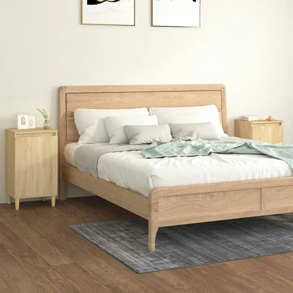 Bedside Cabinets 2 pcs Sonoma Oak 40x35x70 cm Engineered Wood 819635