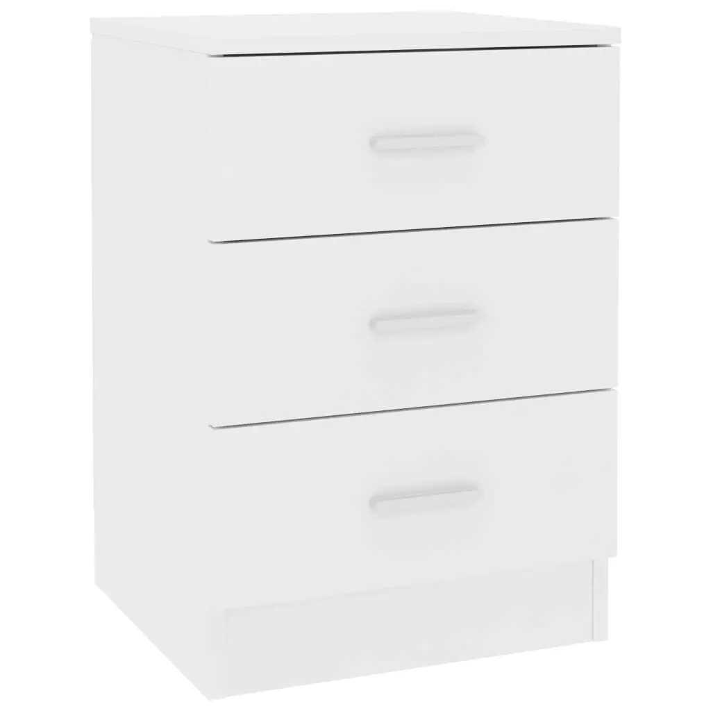 Bedside Cabinets 2 pcs White 38x35x56 cm Engineered Wood 800451