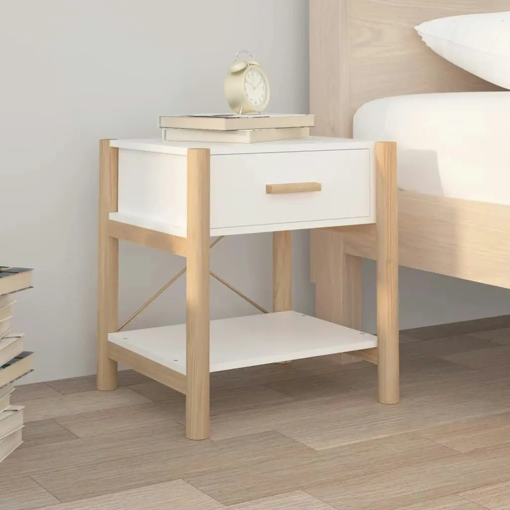 Bedside Tables 2pcs White 42x38x45 cm Engineered Wood 345655