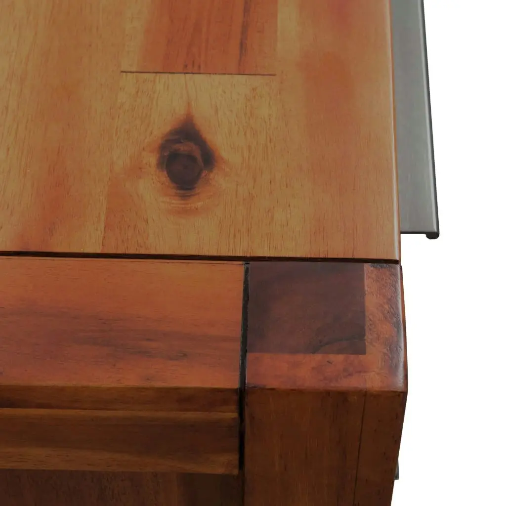 Chest of Drawers Solid Acacia Wood 45x32x115 cm 245190