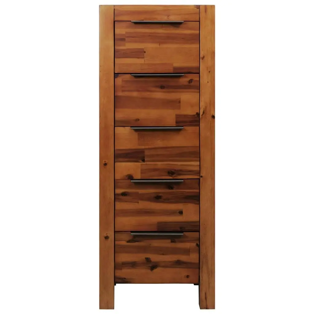 Chest of Drawers Solid Acacia Wood 45x32x115 cm 245190