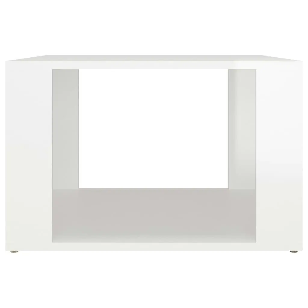 Bedside Table High Gloss White 57x55x36 cm Engineered Wood 816554