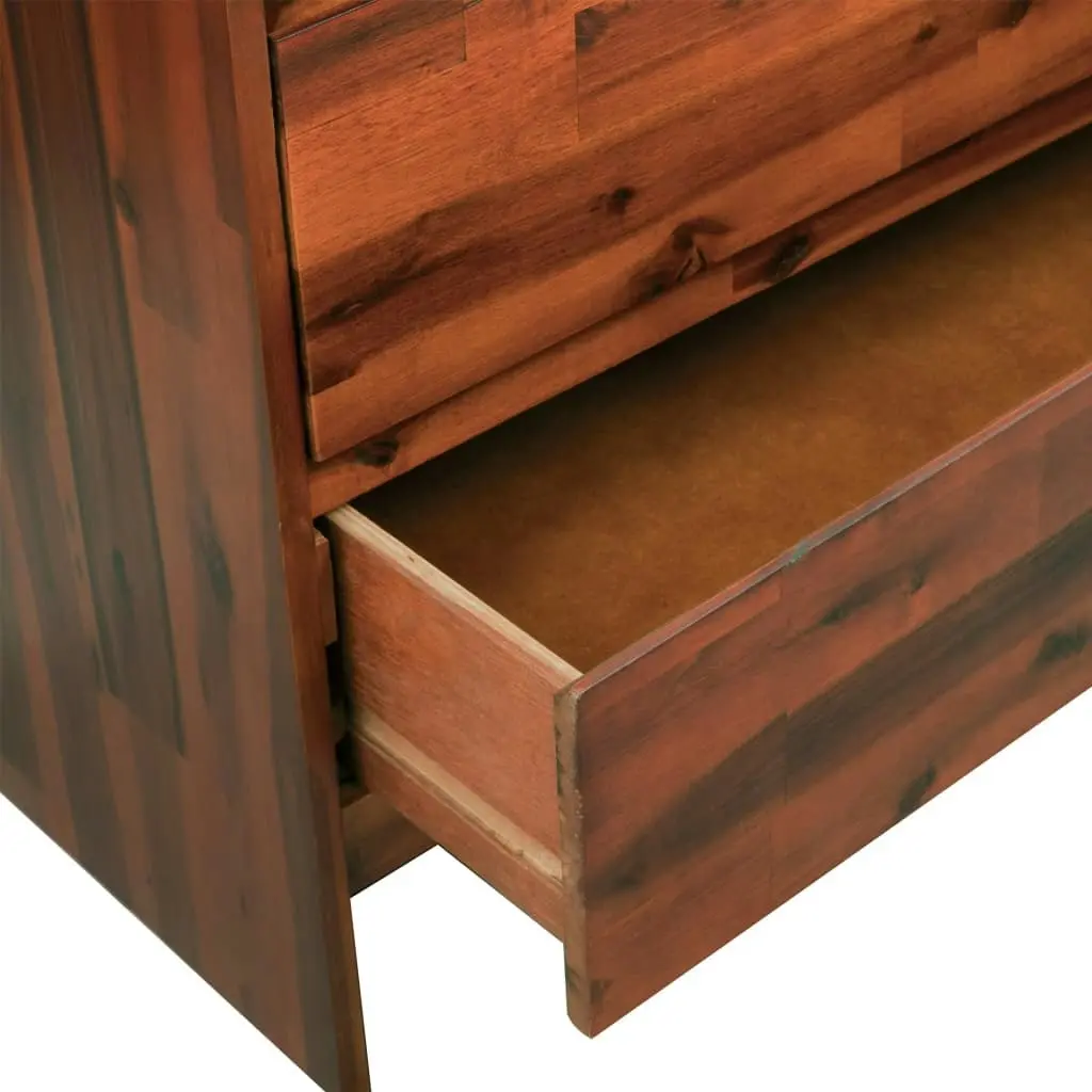 Chest of Drawers Solid Acacia Wood 90x37x75 cm 245195