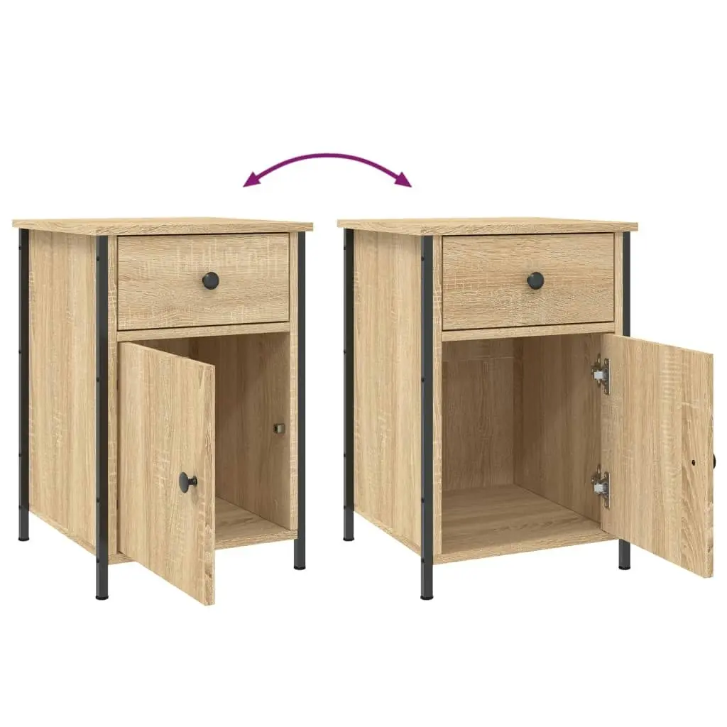 Bedside Cabinets 2 pcs Sonoma Oak 40x42x60 cm Engineered Wood 825906