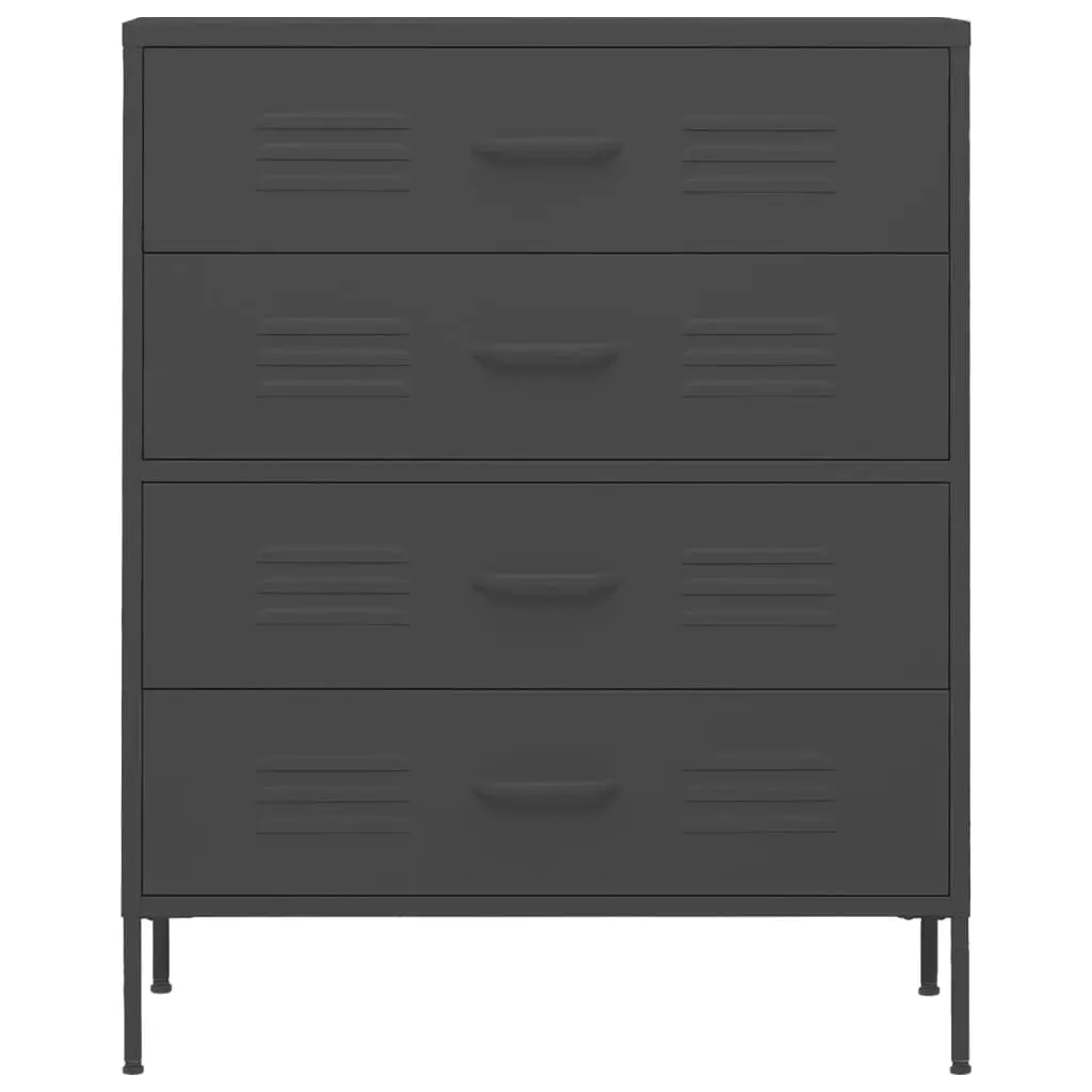 Chest of Drawers Anthracite 80x35x101.5 cm Steel 336204