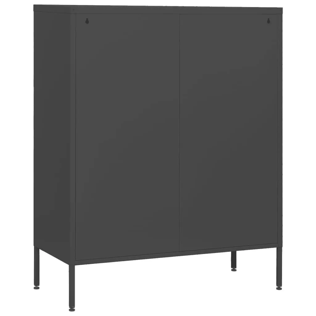 Chest of Drawers Anthracite 80x35x101.5 cm Steel 336204