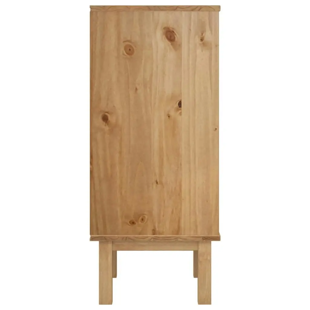 Drawer Cabinet OTTA Brown&Grey 45x39x90cm Solid Wood Pine 348580