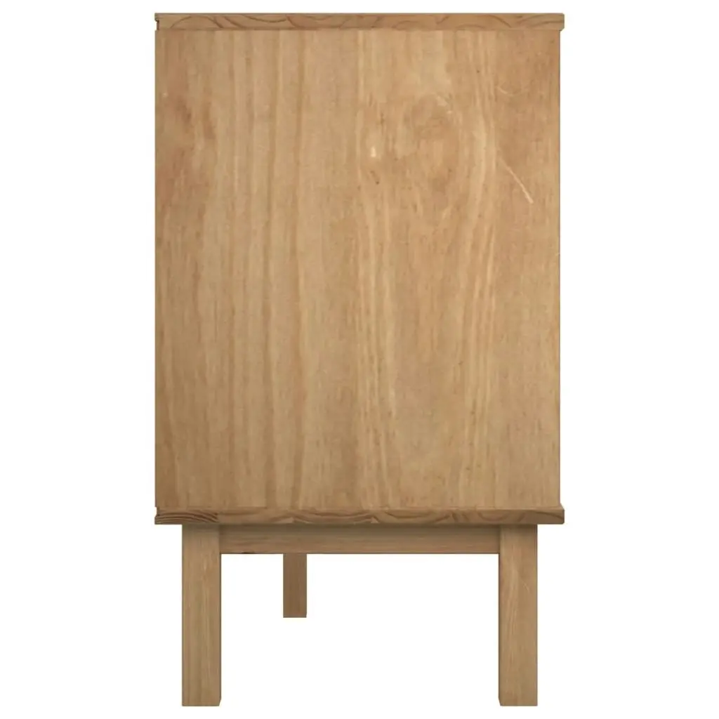 Drawer Cabinet OTTA Brown&Grey 111x43x73.5 cm Solid Wood Pine 348586