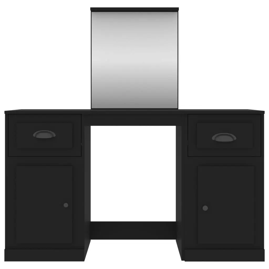 Dressing Table with Mirror Black 130x50x132.5 cm 3185336