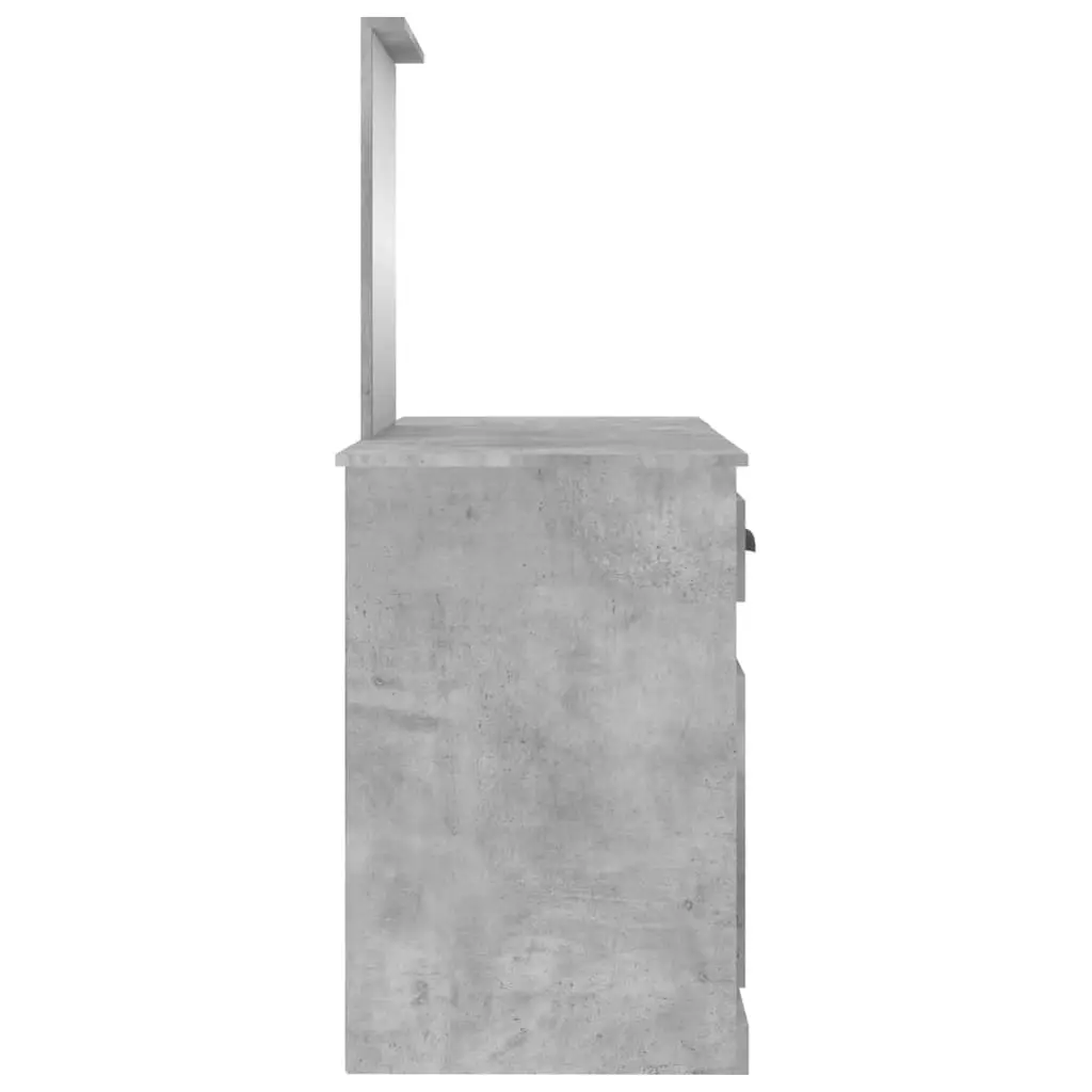 Dressing Table with Mirror Concrete Grey 130x50x132.5 cm 3185339