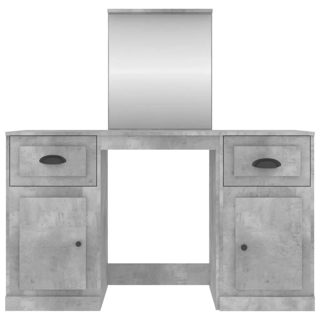 Dressing Table with Mirror Concrete Grey 130x50x132.5 cm 3185339