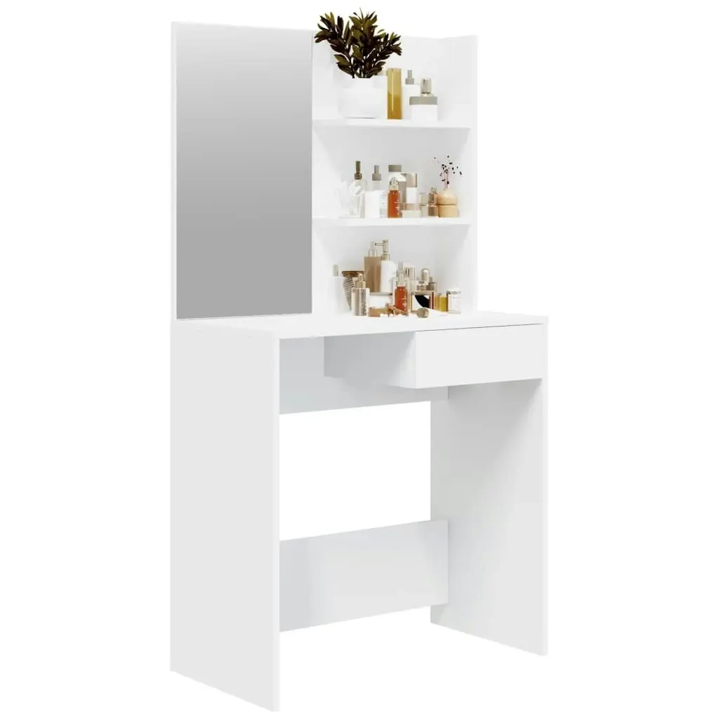 Dressing Table with Mirror White 74.5x40x141 cm 802804