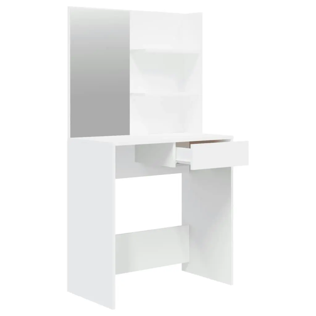 Dressing Table with Mirror White 74.5x40x141 cm 802804