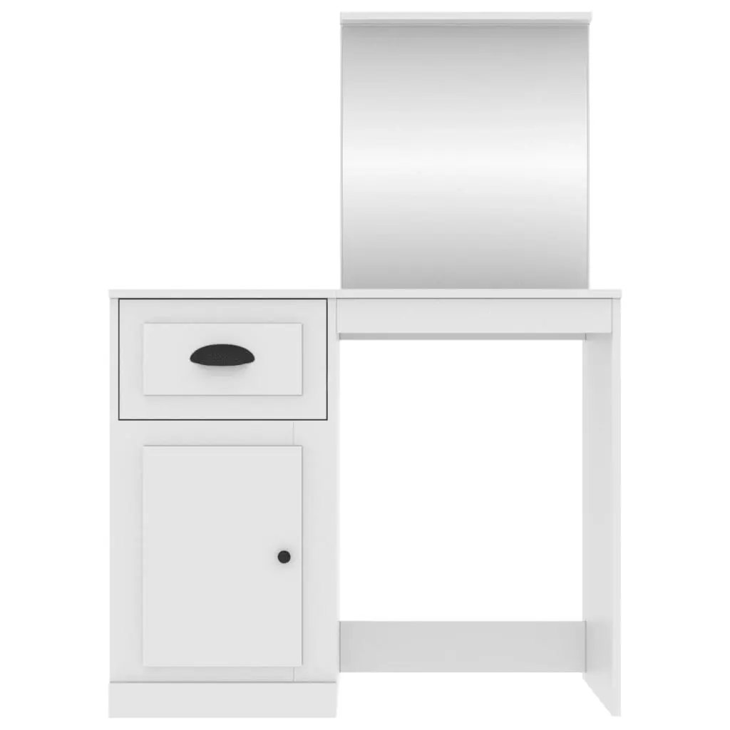 Dressing Table with Mirror White 90x50x132.5 cm Engineered Wood 816760