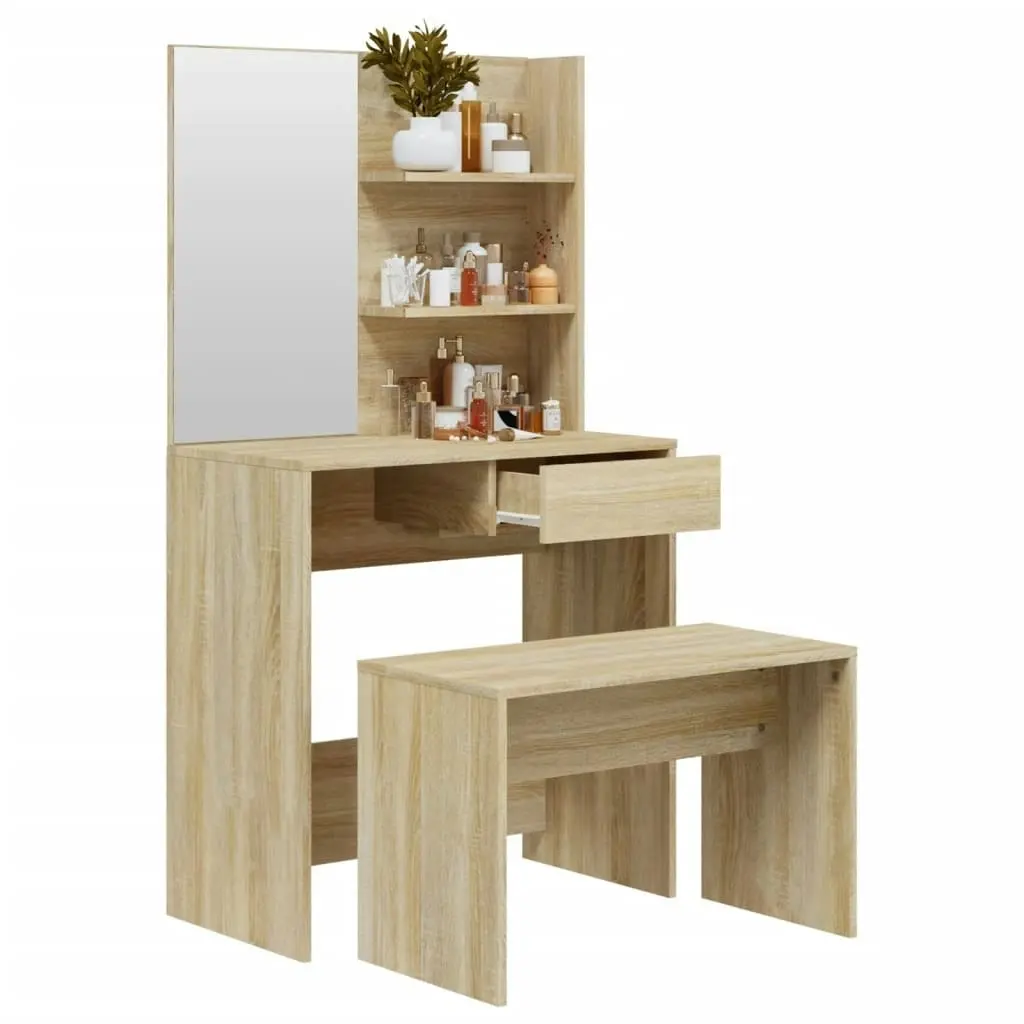 Dressing Table Set Sonoma Oak 74.5x40x141 cm 3114141