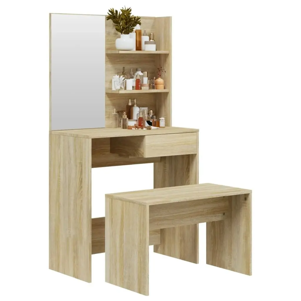 Dressing Table Set Sonoma Oak 74.5x40x141 cm 3114141