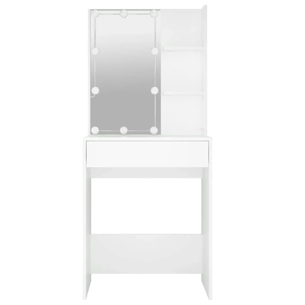 Dressing Table with LED White 60x40x140 cm 808828