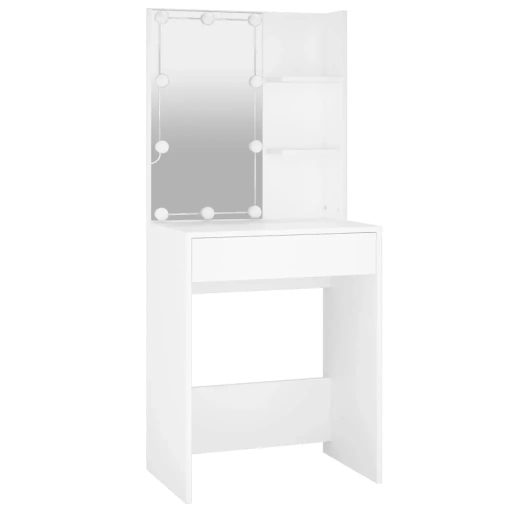 Dressing Table with LED White 60x40x140 cm 808828