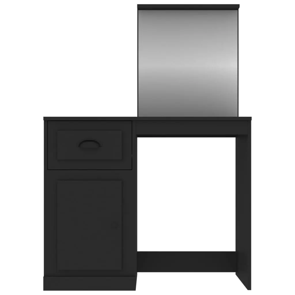 Dressing Table with Mirror Black 90x50x132.5 cm Engineered Wood 816761