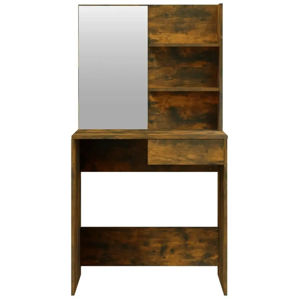 Dressing Table with Mirror Smoked Oak 74.5x40x141 cm 820490