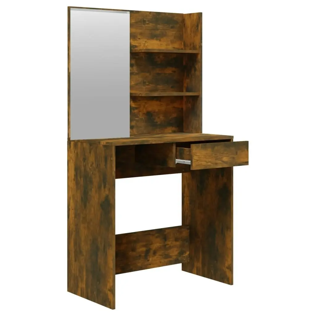 Dressing Table with Mirror Smoked Oak 74.5x40x141 cm 820490