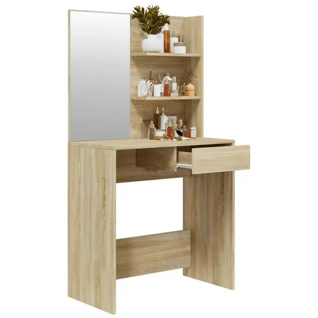 Dressing Table with Mirror Sonoma Oak 74.5x40x141 cm 802807