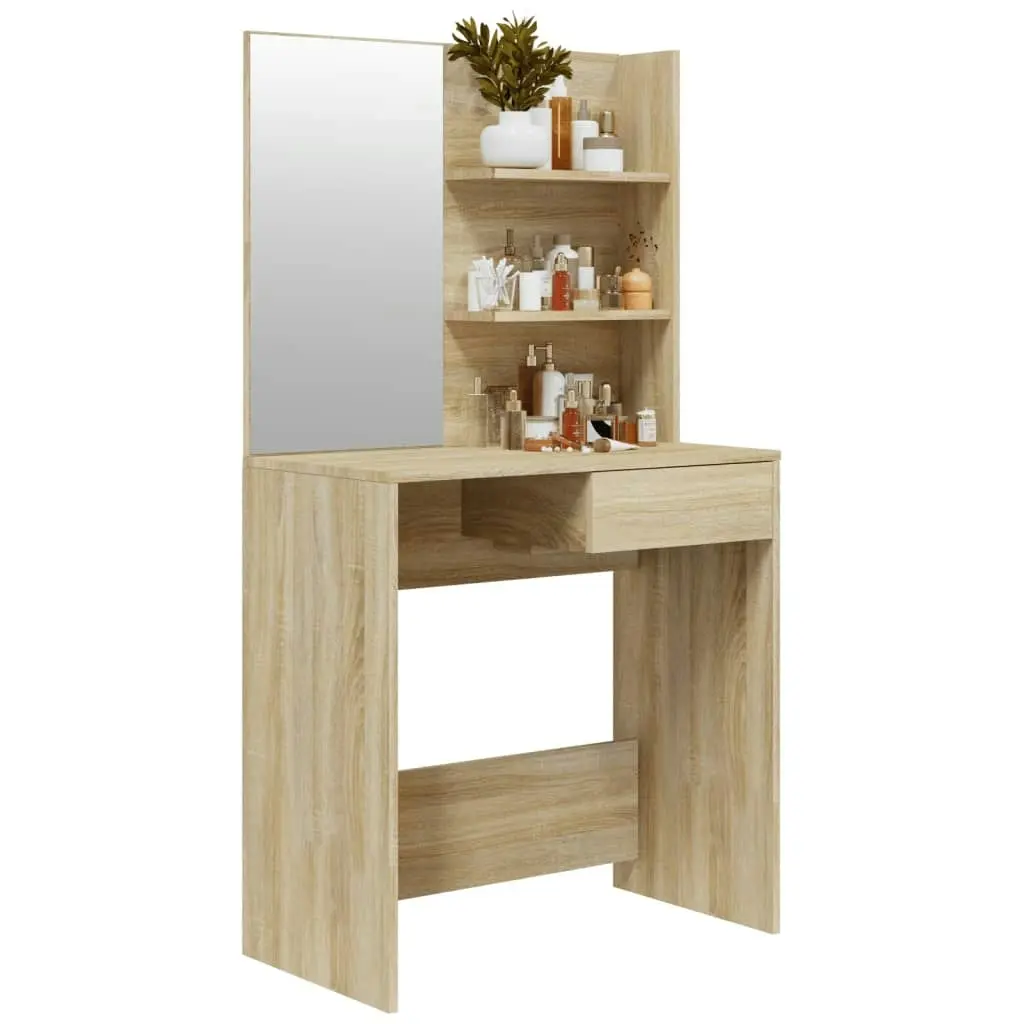 Dressing Table with Mirror Sonoma Oak 74.5x40x141 cm 802807