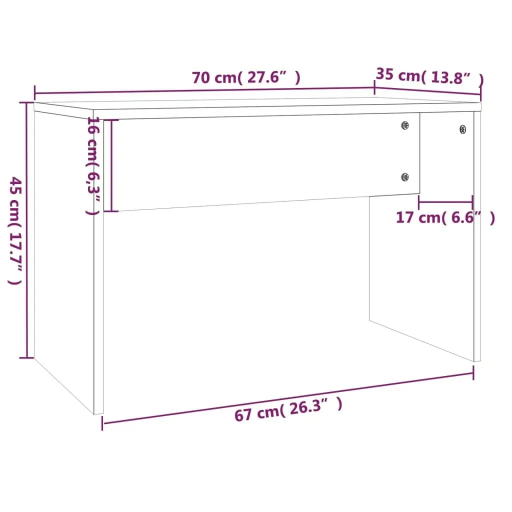 Dressing Table Set White 74.5x40x141 cm 3114139