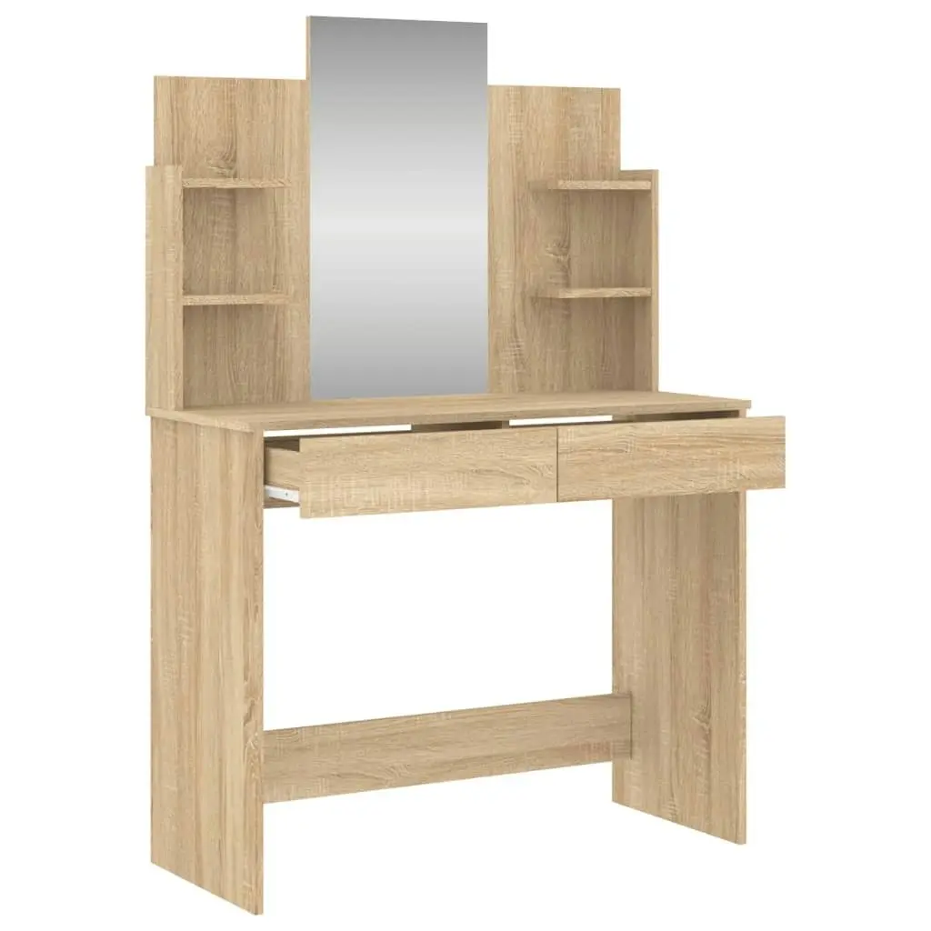 Dressing Table with Mirror Sonoma Oak 96x39x142 cm 837576