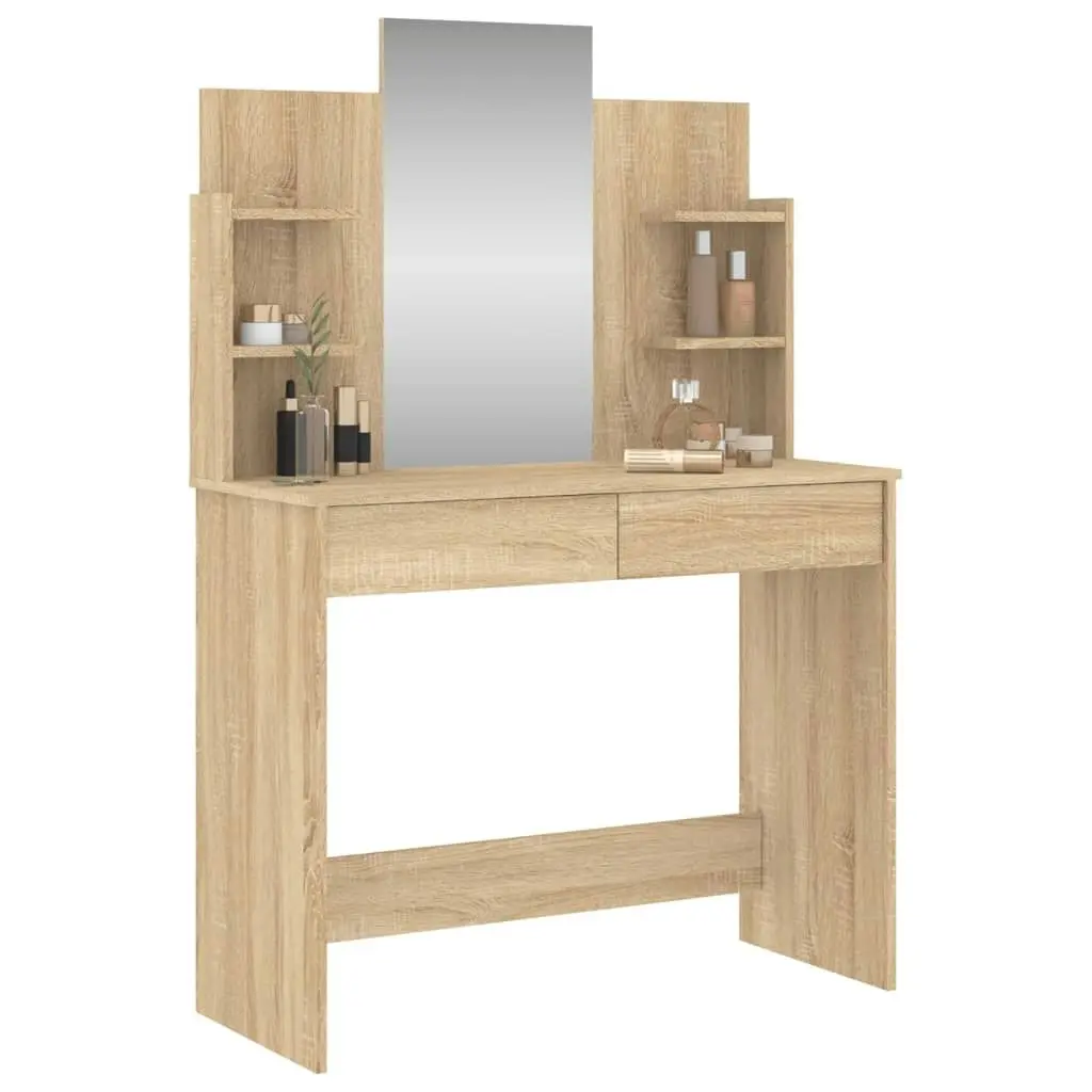 Dressing Table with Mirror Sonoma Oak 96x39x142 cm 837576