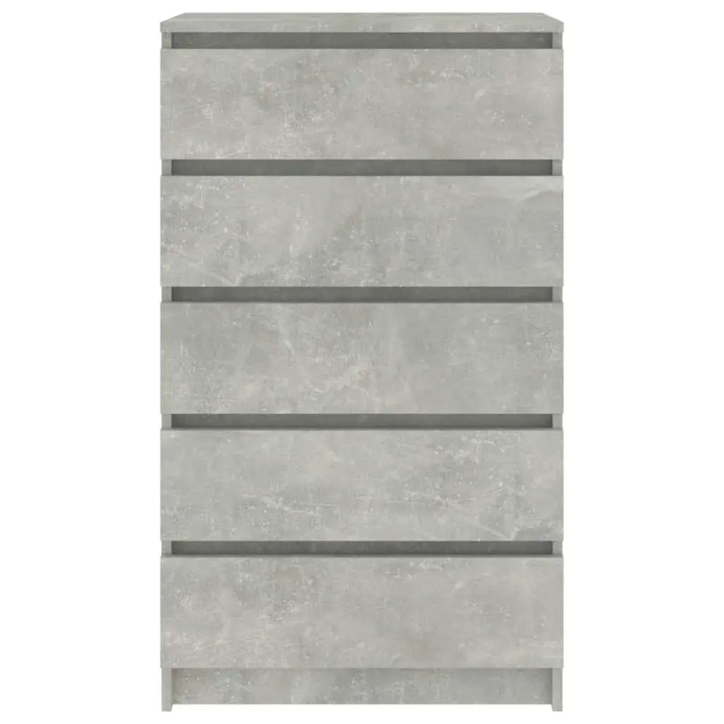 Drawer Cabinet Concrete Grey 60x36x103 cm Engineered Wood 823020