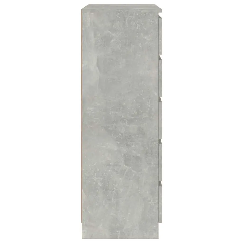 Drawer Cabinet Concrete Grey 60x36x103 cm Engineered Wood 823020