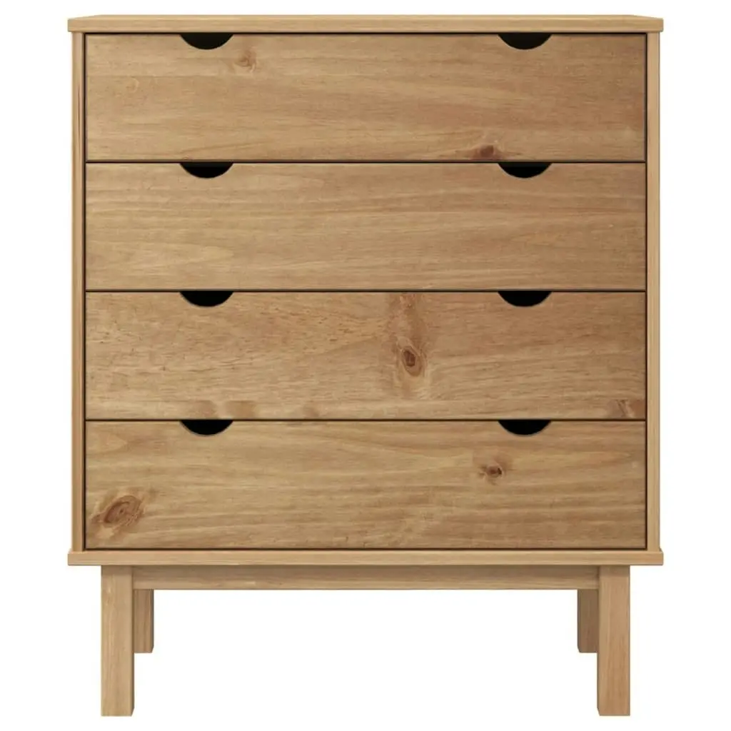 Drawer Cabinet OTTA 76.5x39.5x90cm Solid Wood Pine 348582